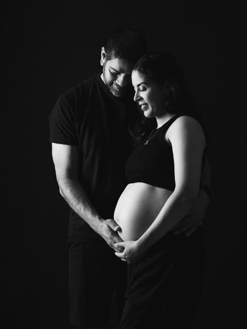 Maternity photoshoot in photo studio Copenhagen